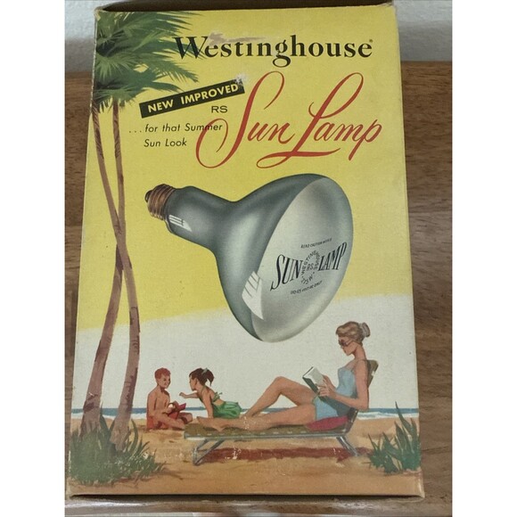 Vintage WESTINGHOUSE Sun Lamp In‎ Original Box Indoor Summer Tan 60’s - Picture 2 of 9